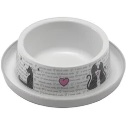 MODERNA Posuda za mačke Trendy Dinner Cats in Love, 350ml, Bela