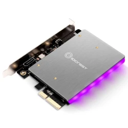 E-GREEN Mrežna kartica PCI Express za M.2 NVMe SSD i M.2 SATA SSD sivi