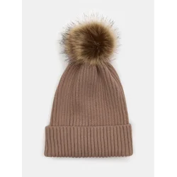 Sinsay - Rebrasta beanie kapa - BEŽ