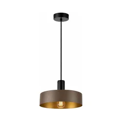 Luster na sajli HAKI 1xE27/60W/230V braon/crna