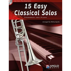 Hal Leonard 15 Easy Classical Solos Trombone and Piano