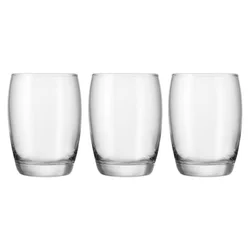 Set of 3 water glasses, made from glass, 340 ml, Aurelia - Borgonovo