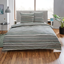 Komplet Jorganska navlaka + 2 jastučnice, Flanel, Double, Siva