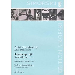 SCHOSTAKOWITSCH:SONATE OP.147 VIOLONCELLO AND PIANO