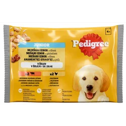 Pedigree Junior piščanec/govedina v želeju 4 x 100 g
