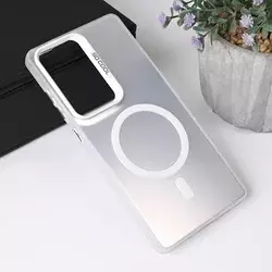 Torbica Magsafe Clear za Samsung S938B Galaxy S25 Ultra srebrna