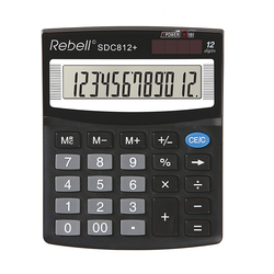 REBELL kalkulator SDC812+, črn
