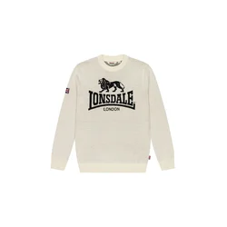 Lonsdale London Pulover Swanscombe ecru/črna