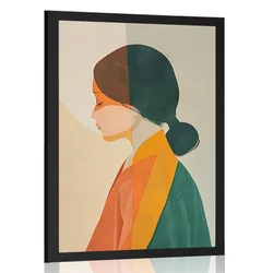 Plakat japandi ženska lepota - 20x30 silver