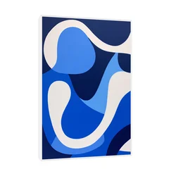 Canvas Slika na platnu Plava kompozicija, 40x60cm, Sa ramom, Beli