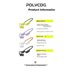 POLVCDG Bluetooth slušalice X1, Crne
