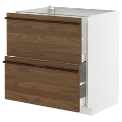 METOD / MAXIMERA Pod.element, 2fronta/2vis.fioke, bela/Stensta tamnobraon jasenov furnir, 80x60 cm