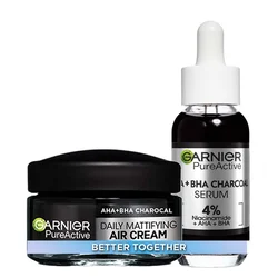 Garnier Pure Active Set krema za lice + serum za lice