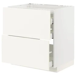 METOD / MAXIMERA Pod.elem.grej.ploča/2front/3fiok, bela/Vallstena bela, 80x60 cm