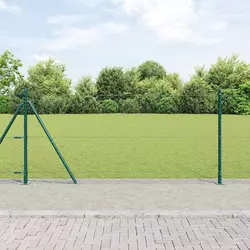 vidaXL Heksagonalna ograja Zelena 0.8x100 m Jeklo