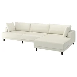 UPPAKRA Modularna sofa s 4,5 sedišta, s lenjivcem, desno/Axvall prljavobela