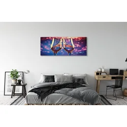 tulup.si Slika na platnu Pisane očala ozadje šampanjec 140x70 cm