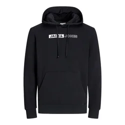 JACK & JONES Majica  črna / bela