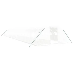 Staklenik s čeličnim okvirom bijeli 80 m2 20 x 4 x 2 m