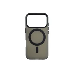 Silikonska futrola Magsafe FLURO COLOR Iphone 17 Pro CRNA