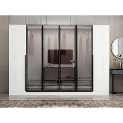 Hanah Home ormar sa reflektujućim staklom Nisa 20605, 270 cm, beli