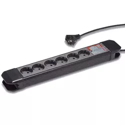 Famatel Produžni kabel 6 utičnica, 1.5m, prekidač, crni, 1.5mm2 - 23612