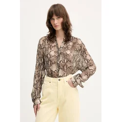 HUGO Srajca The Boyfriend 50539779 Rjava Oversize