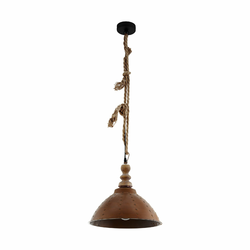 Eglo 33026 - Luster na sajli RIDDLECOMBE 1xE27/60W/230V braon patina