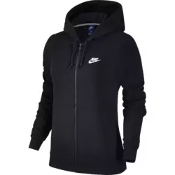 Nike W NSW HOODIE FZ FLC, ženska majica, crna