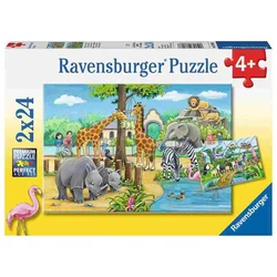 Ravensburger puzzle - Dobrodošli u Zoo - 2x24 dela