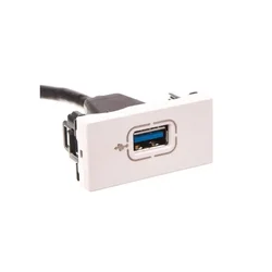 LEGRAND MOSAIC USB 3.0 vtičnica s kablom bela 078746