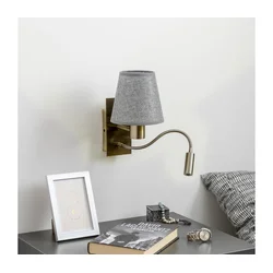 Brilagi - LED zidna lampa NUBILA 1xE27/25W/230V + LED/3W mesing/siva