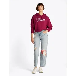 Tommy Jeans Majica vinsko rdeča/bela