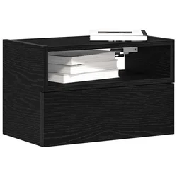Zidni noćni ormarići 2 kom crni 45x26x28,5 cm
