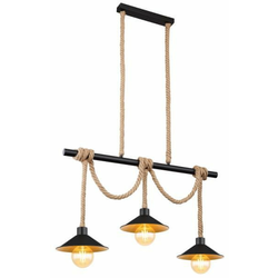 Globo 15690-3H - Luster na sajli DIANA 3xE27/60W/230V crna