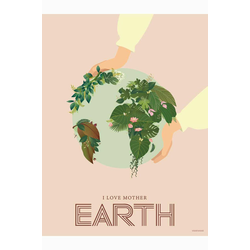 Vissevasse Plakat I Love Mother Earth 50x70 cm