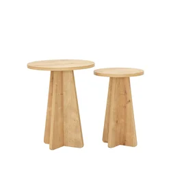 Hanah Home Mushroom Sto za dnevnu sobu (2 dela), Braon
