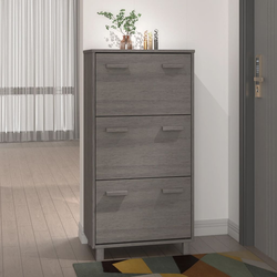 Ormarić za cipele HAMAR svjetlosivi 59,5x35x117 cm od borovine