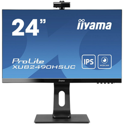 IIYAMA Monitor 24 ETE IPS-panel, 1920x1080, Webcam 1080P Auto Focus, 13cm Height Adj. Stand, Pivot, 5ms, 250 cdm˛, Speakers, HDMI, Display