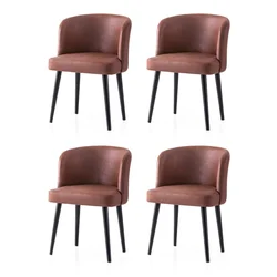 Hanah Home Set trpezarijskih stolica Zen 4208 V4, 4 komada, Bordo