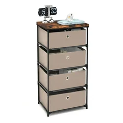 Costway Nočna omarica s 4 predali 42x335x845 cm rjava