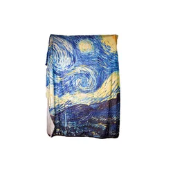 ODEJA PREGRITO ZA POSTELJO VAN GOGH ZVEZDNA NOČ TOPLA 130X150CM