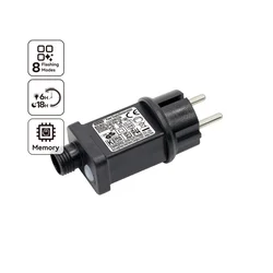 Aigostar - Spoljašnji adapter za napajanje 9W/31V/8 funkcija IP44 crni