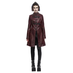 Ženski plašč DEVIL FASHION - Irregular - RED - CT21302