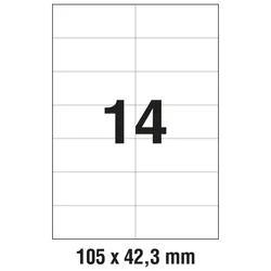 ETIKETE ILK 105X42,3MM PK100L ZWECKFORM 3653