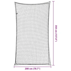 Mreža za prikolicu s elastičnim užetom crna 3,5 x 2 m PP