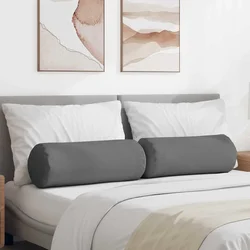 Valjkasti jastučići 2 pcs Tamno siva O 25 x 70 cm tkanina