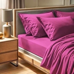 Tonne Rosse - Pamučna Fitted Plahta u Prašnatom Roze