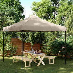 Šator za zabave Sivo-smeđa 292 x 292 x 315 cm Oxford tkanina