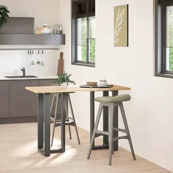 Noge za barski stol T-oblika 2 kom antracit 50x35x(90-91) cm čelik